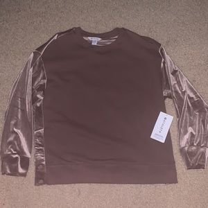 Athleta retro plush velvet crew neck sweatshirt